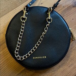 Bandolier Black Round circle Crossbody Bag
